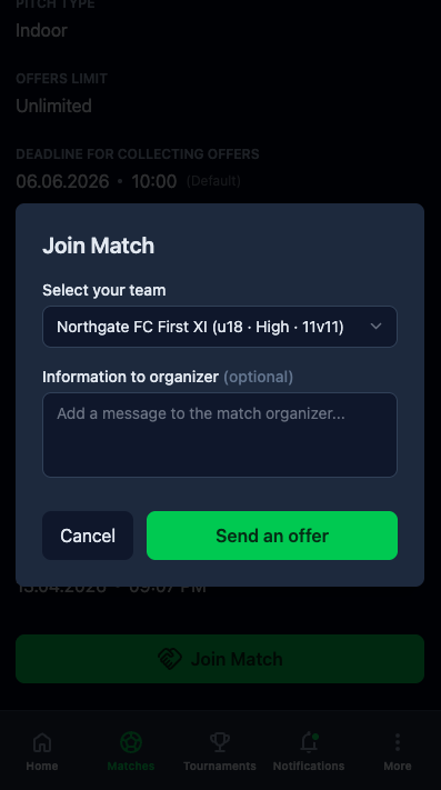 Send an offer